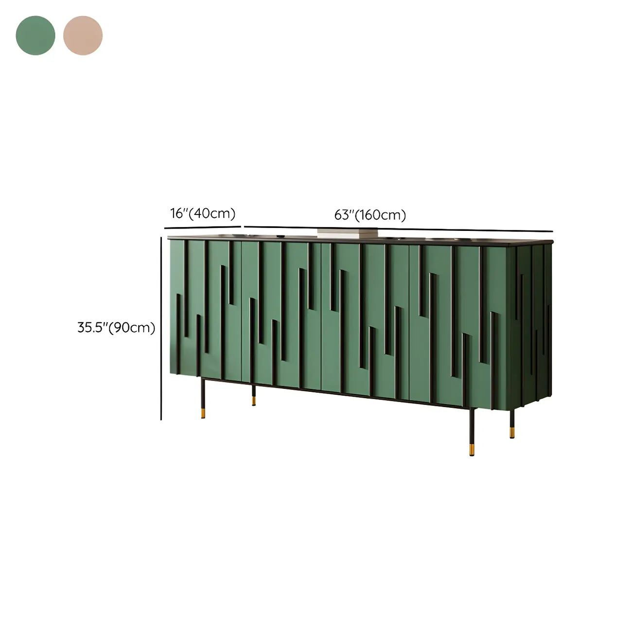 Unique Glam Wooden Sideboard Cabinet in Green/Brown #size | homeyfad