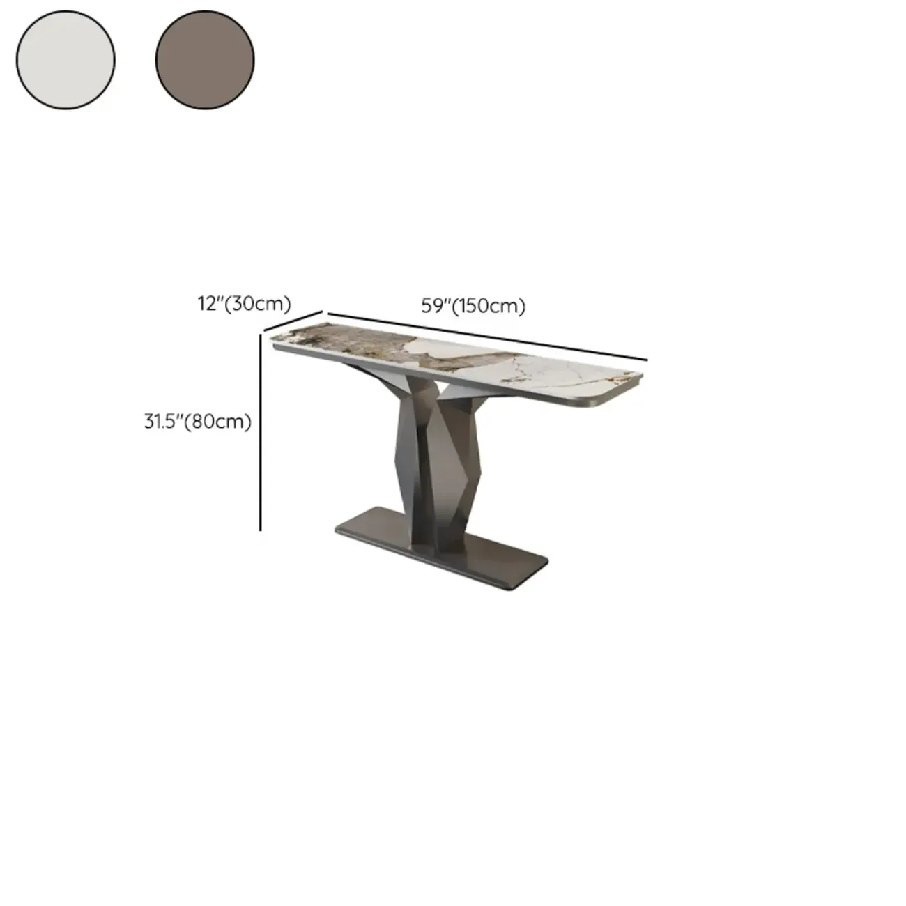 Modern Rectangular Wooden Console Table with Pedestal Base Image - 19
