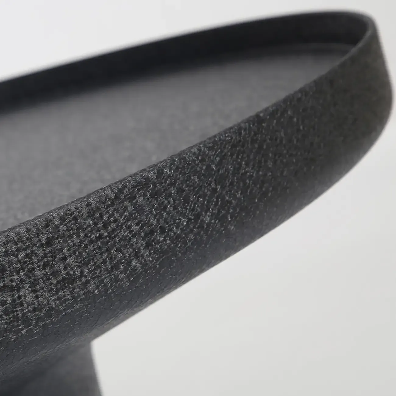 Modern Small Black Round Coffee Table with Marble Base  Image - 8