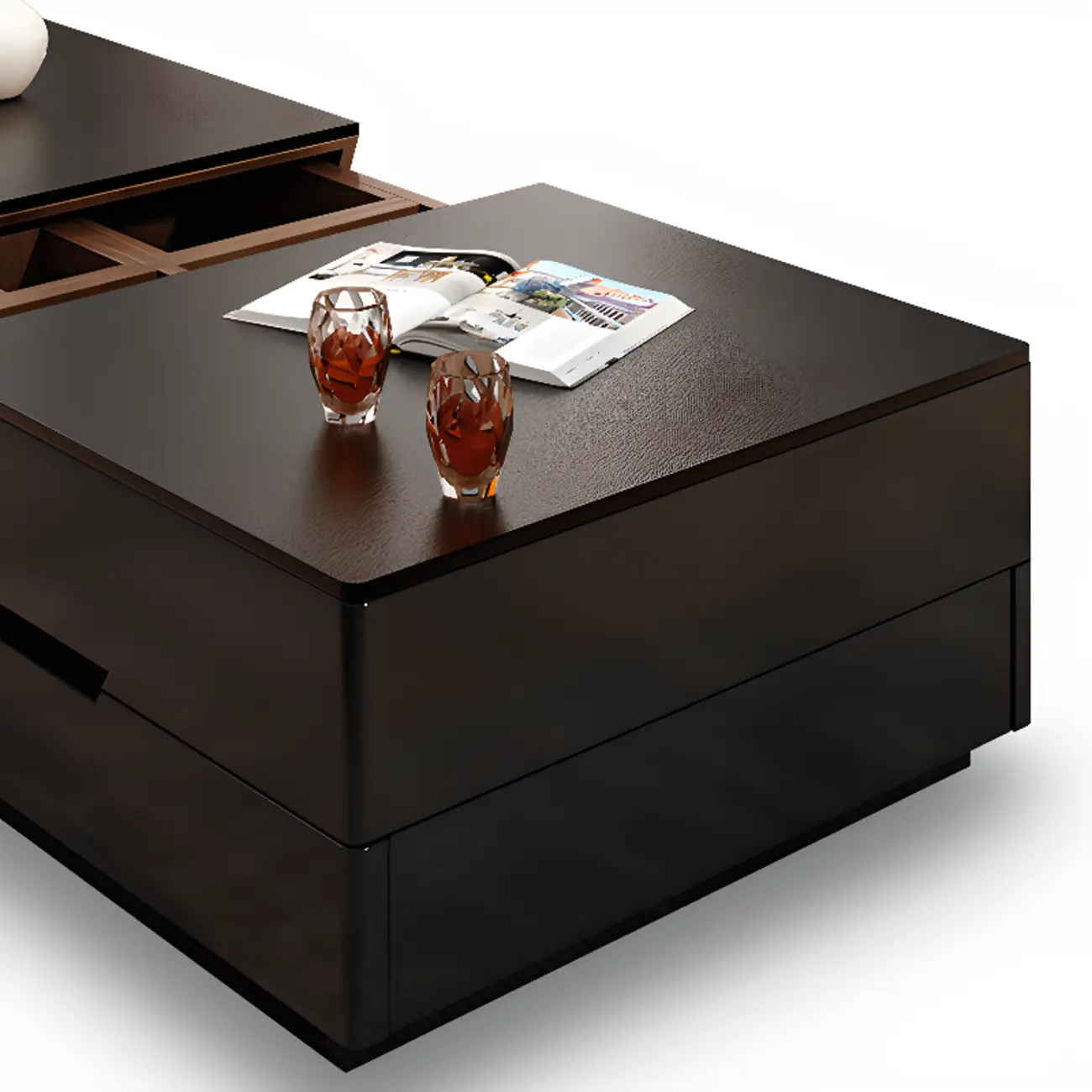 Modern Wood Lift-Top Coffee Table Cabinet, Rectangular Design  Image - 11 | homeyfad