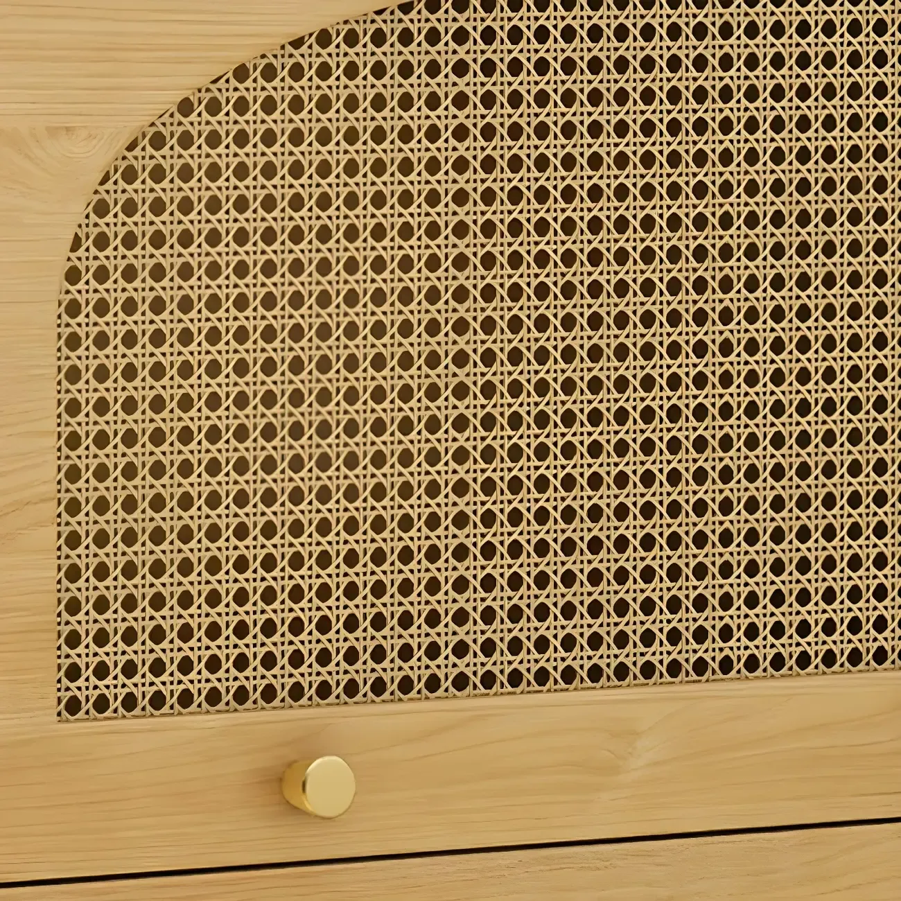 Oriental Wooden Sideboard with Drawers in Brown Image - 12