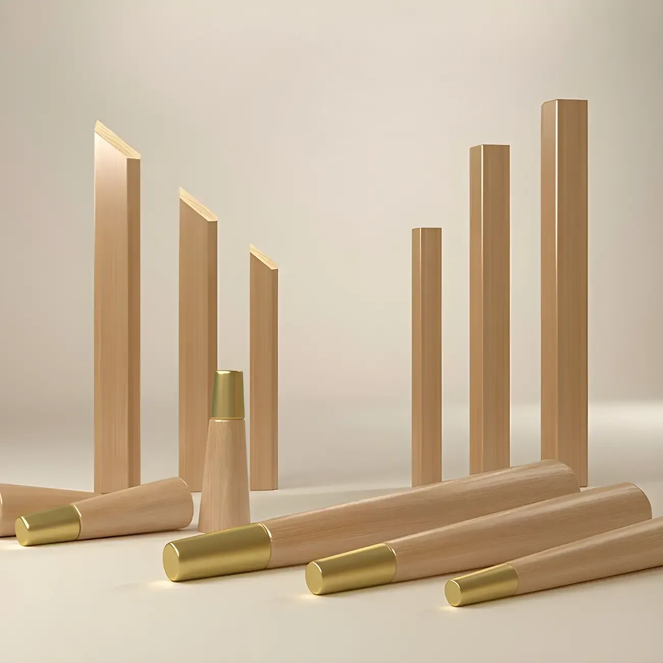 Oriental Wooden Sideboard with Drawers in Brown Image - 15