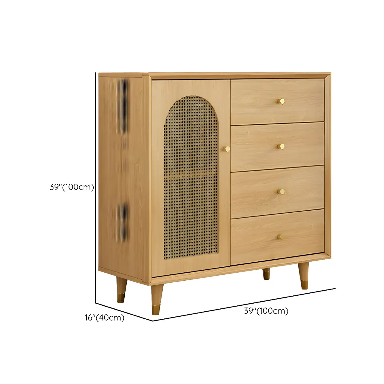 Oriental Wooden Sideboard with Drawers in Brown #size | homeyfad