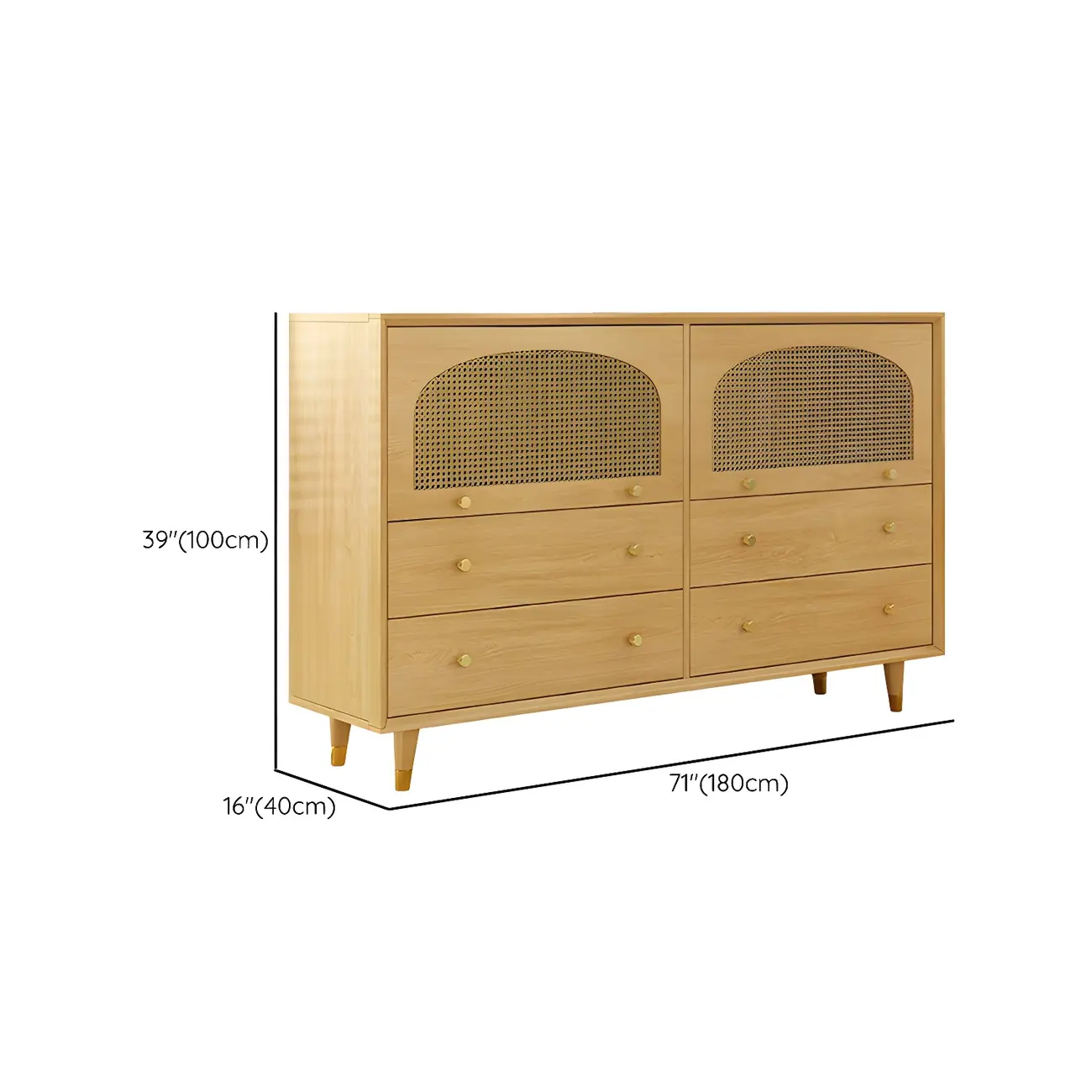 Oriental Wooden Sideboard with Drawers in Brown Image - 22 | homeyfad