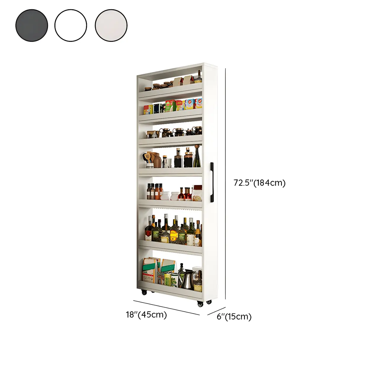 Modern Wooden Buffet Table with Open Shelves and Caster #size | homeyfad