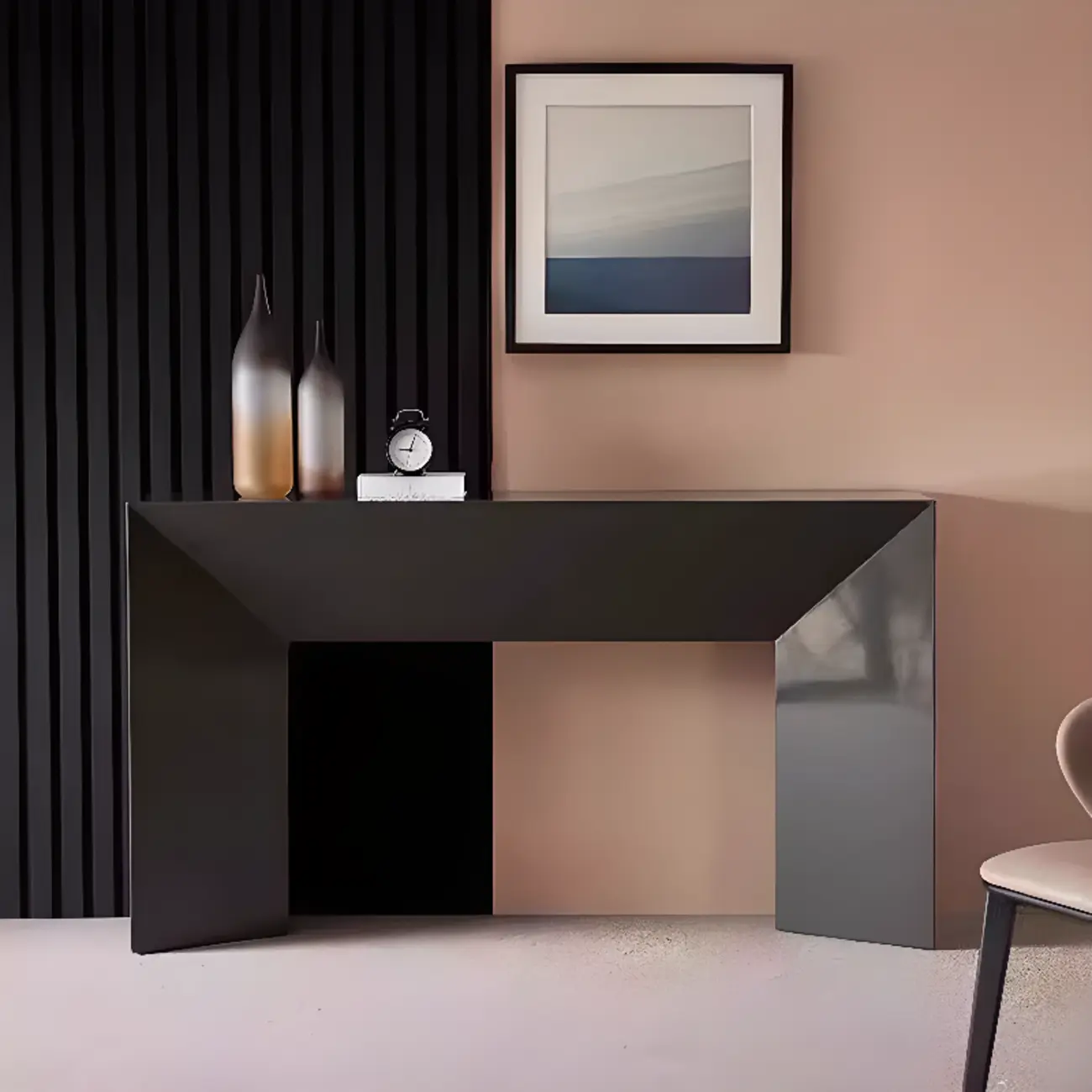 Modern Stone Top Wooden Base Console Table | HomeyFad Image - 8 | homeyfad