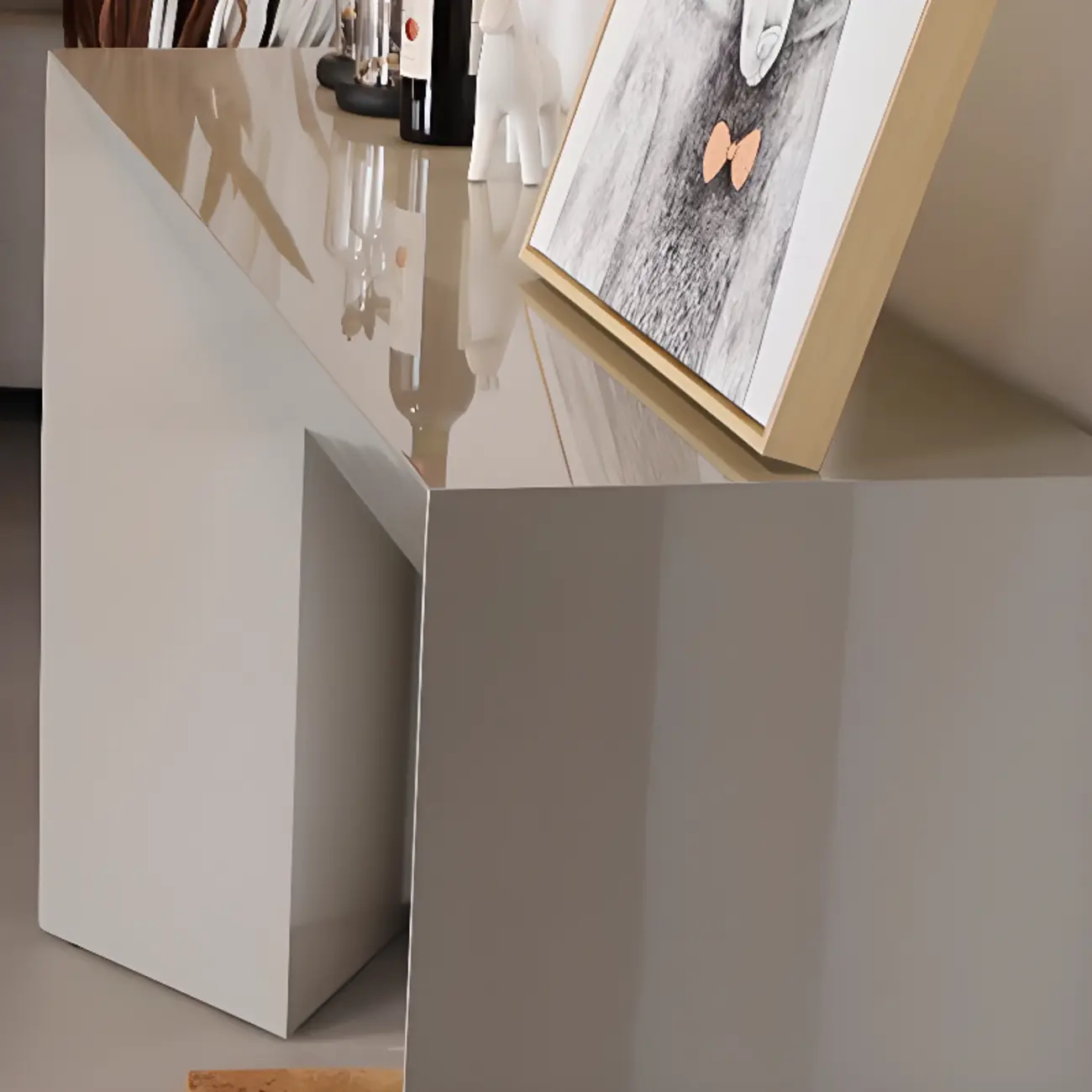 Modern Stone Top Wooden Base Console Table | HomeyFad Image - 11 | homeyfad