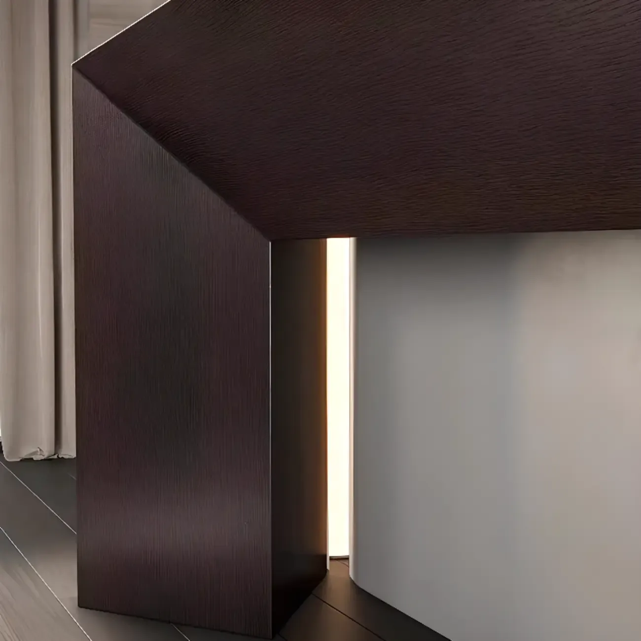 Modern Stone Top Wooden Base Console Table | HomeyFad Image - 13