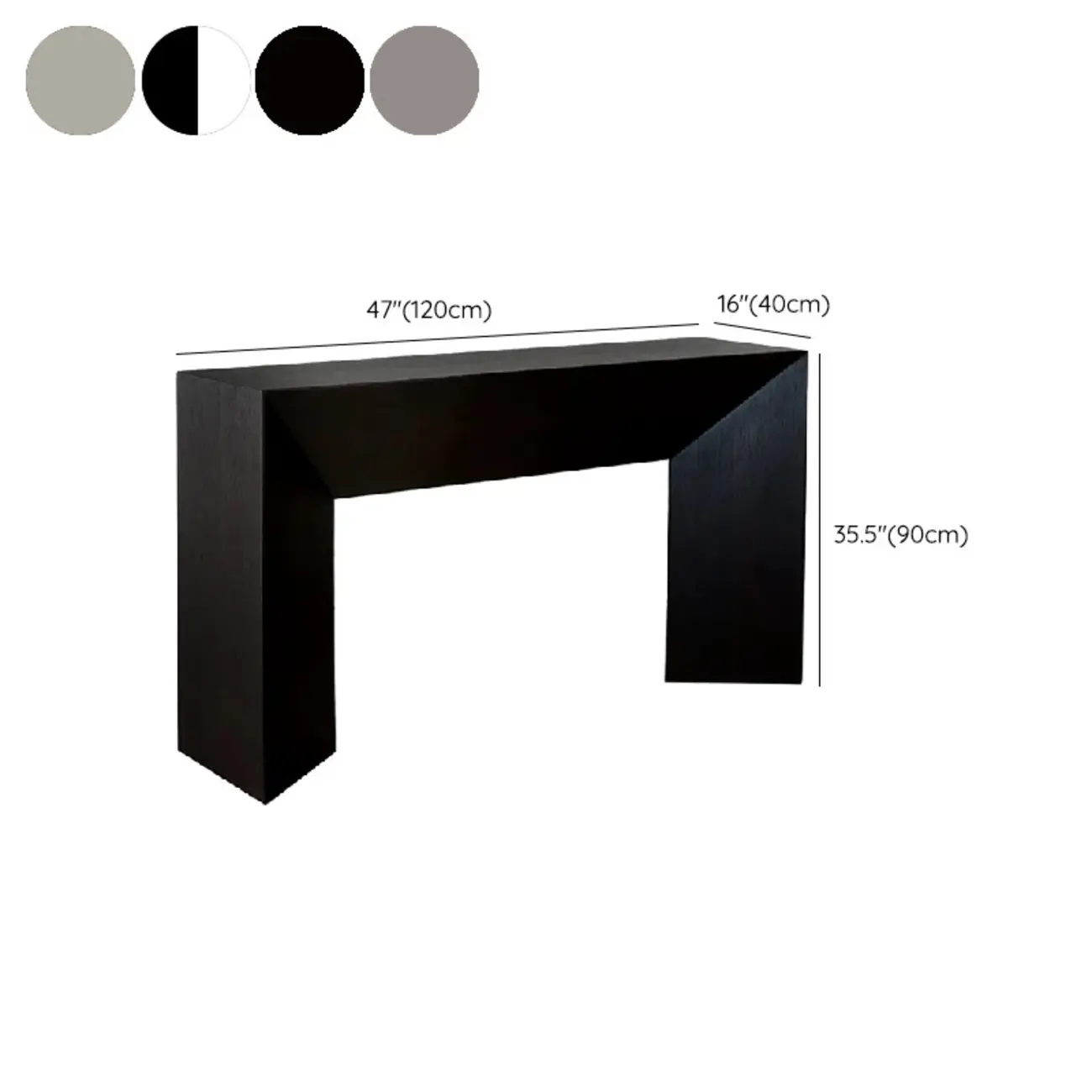 Modern Stone Top Wooden Base Console Table | HomeyFad #size | homeyfad