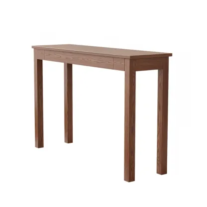 Modern Ash Wood Console Table with Drawer Image - 3