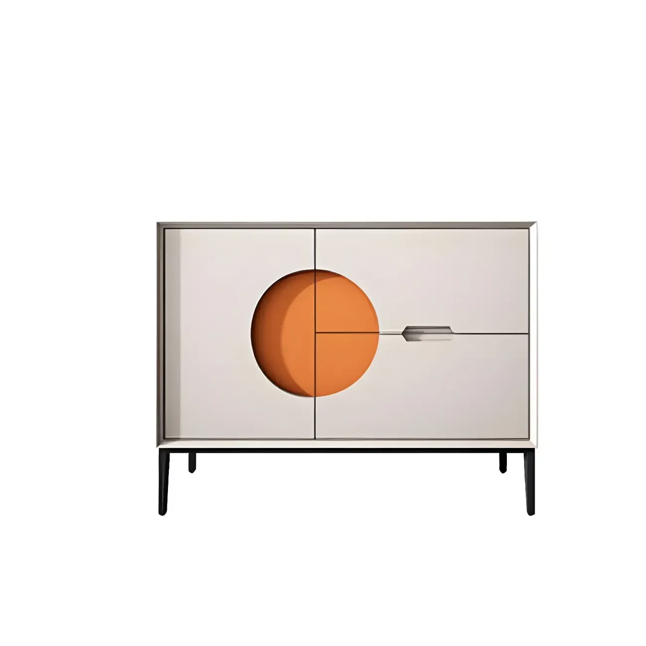 59" Glam Wooden Geometric Sideboard for Dining Room | HomeyFad