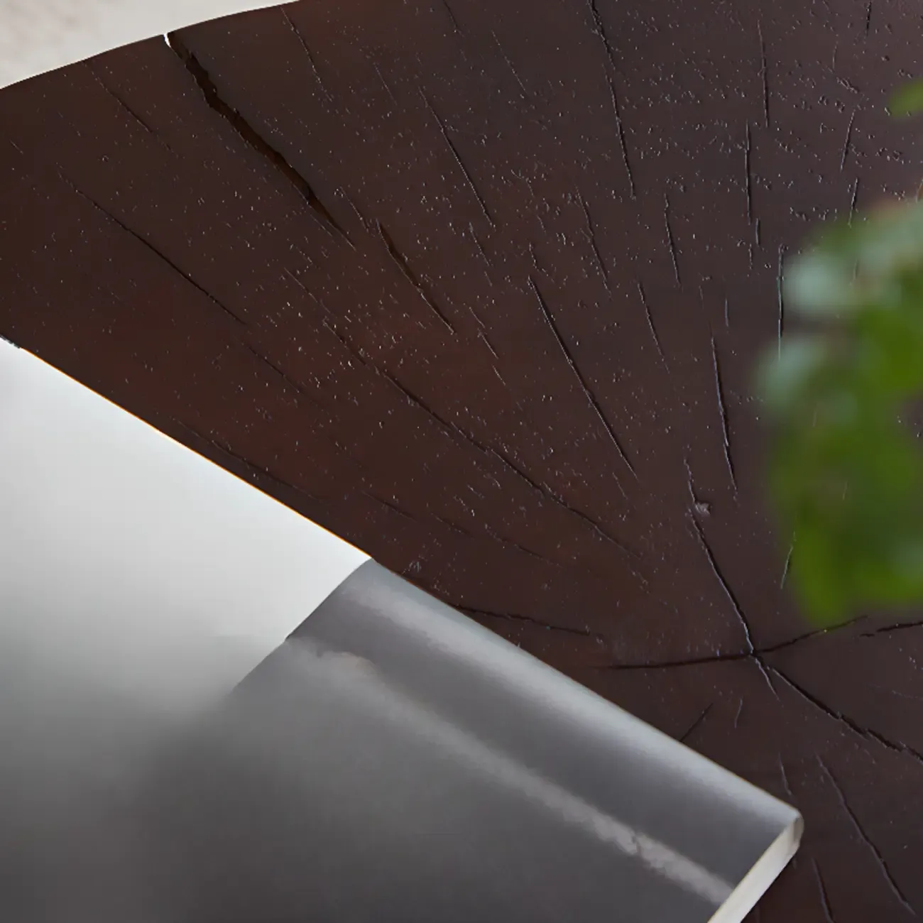 Rustic Solid Wooden Round Coffee Table with Natural Finish Image - 12