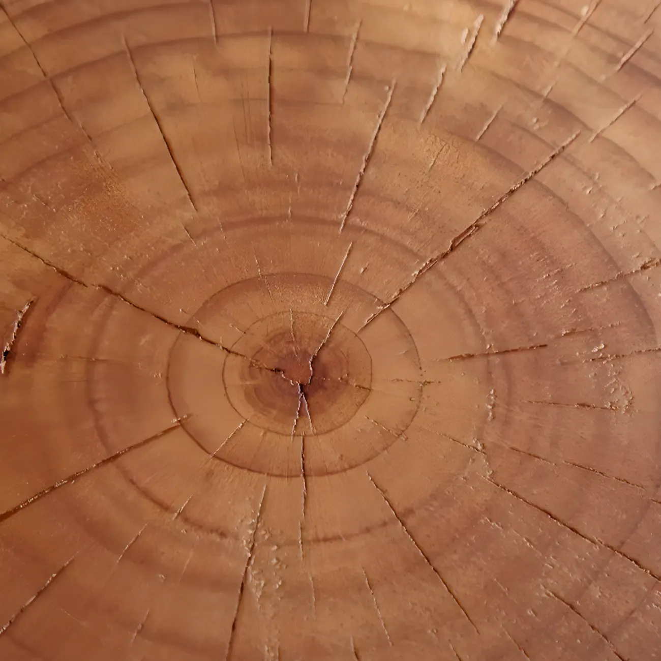 Rustic Solid Wooden Round Coffee Table with Natural Finish Image - 13