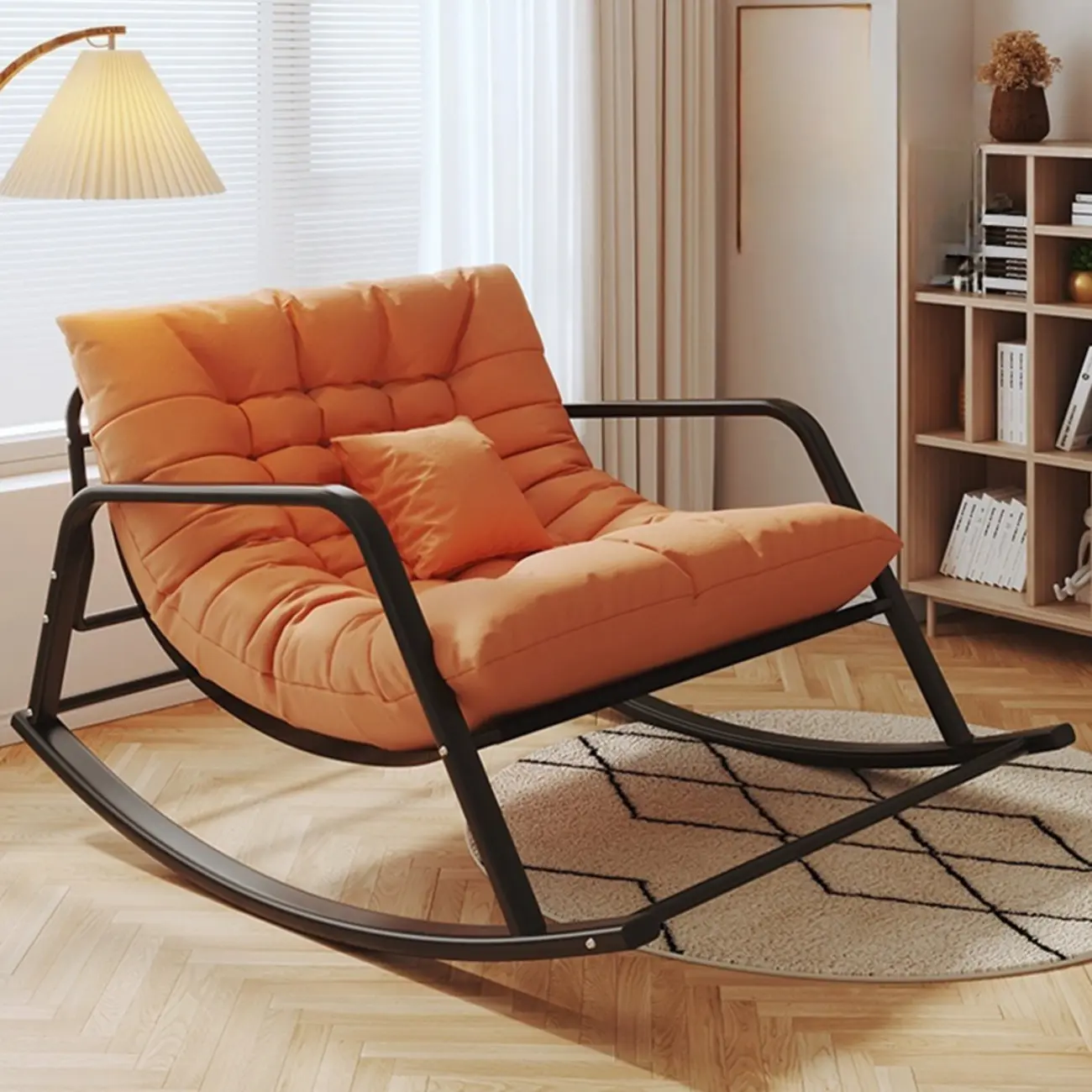 Modern Indoor Oversized Upholstered Rocking Chair Image - 16 | homeyfad