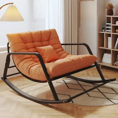 Modern Indoor Oversized Upholstered Rocking Chair Image - 16