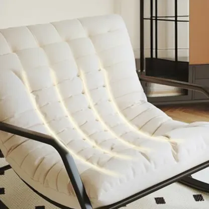 Modern Indoor Oversized Upholstered Rocking Chair Image - 8