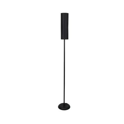 Modern Floor Lamp with Geometric Fabric Shade for Bedroom Image - 5