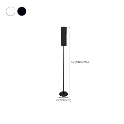 Modern Floor Lamp with Geometric Fabric Shade for Bedroom #size