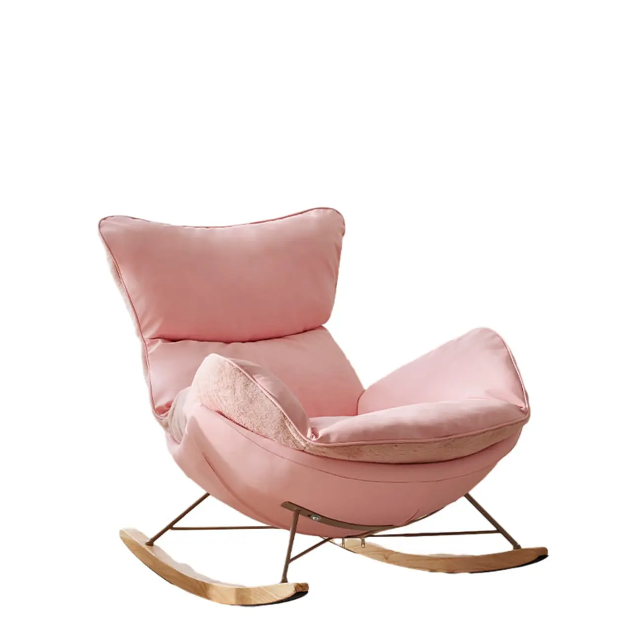 Upholstered Rocking Chair with Optional Ottoman for Living Room Image - 8 | homeyfad