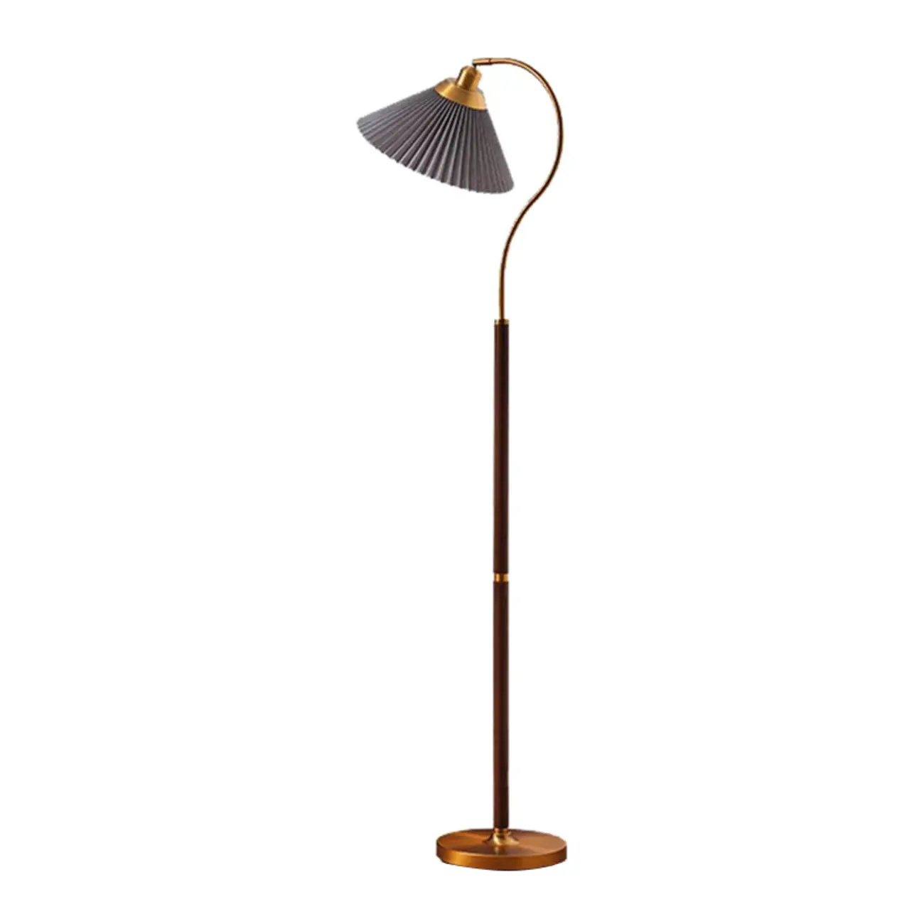 Modern Floor Lamp with Pleated Shade for Living Room Image - 6 | homeyfad