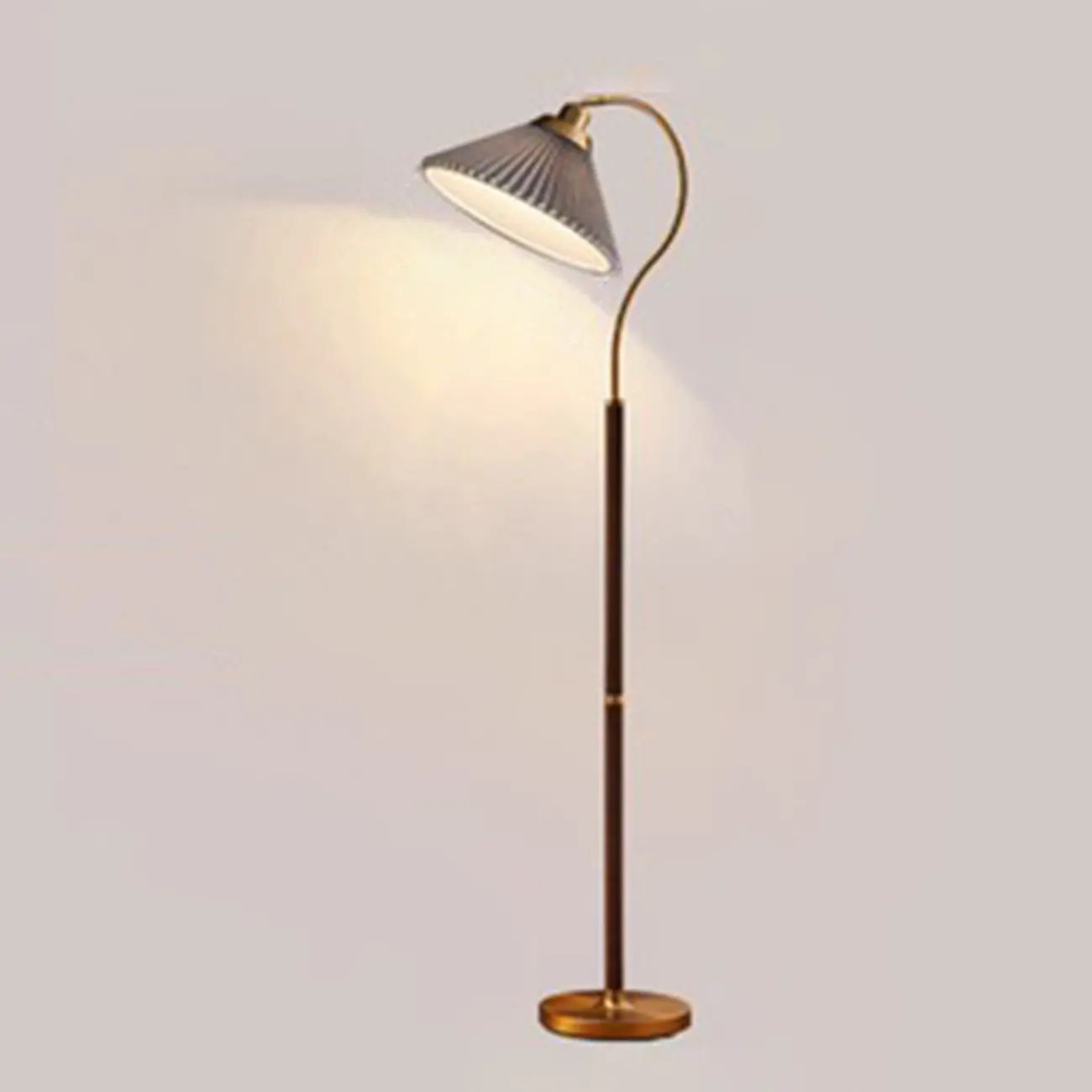 Modern Floor Lamp with Pleated Shade for Living Room Image - 7 | homeyfad