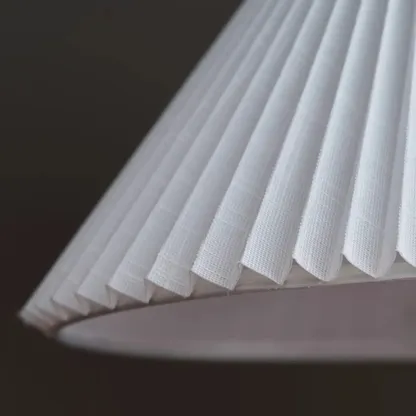 Modern Floor Lamp with Pleated Shade for Living Room Image - 11