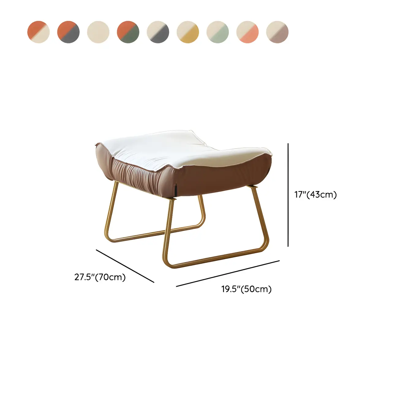 Creamy Upholstered Rocking Chair with Ottoman for Living Room Image - 28 | homeyfad