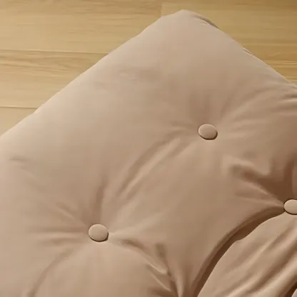 Minimalistic Flannel Cushioned Rocking Chair for Living Room Image - 13