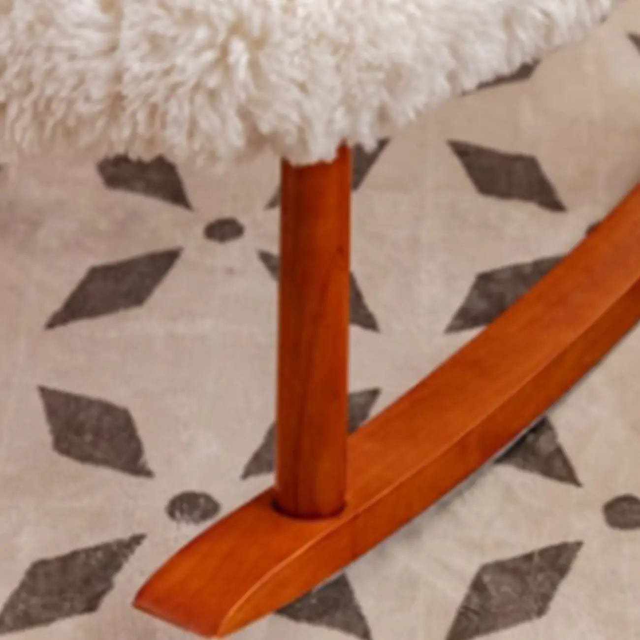 Wood Upholstered Track Arms Rocking Chair Optional Ottoman Image - 14 | homeyfad