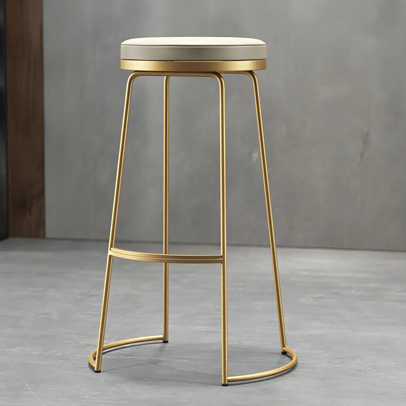 Industrial Metal Leather Seat Bar Stools Counter Height | HomeyFad