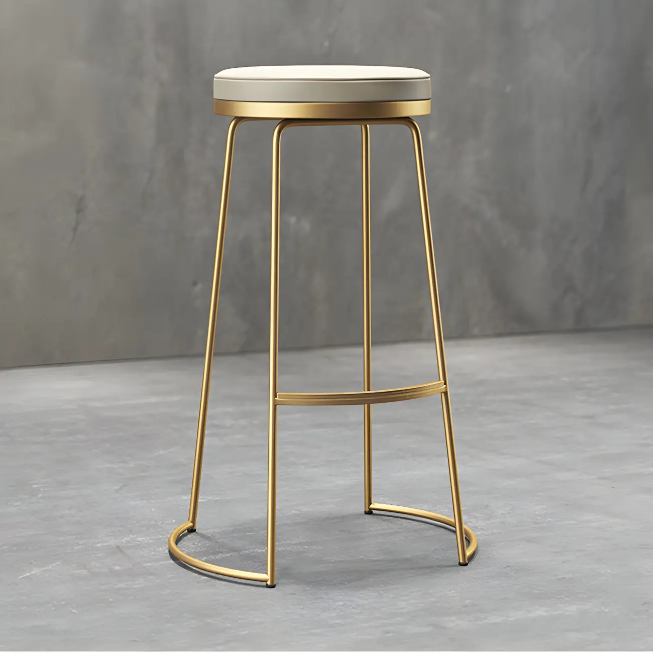 Industrial Leather Seat Bar Stools with Metal Frame for Kitchen Image - 7 | homeyfad