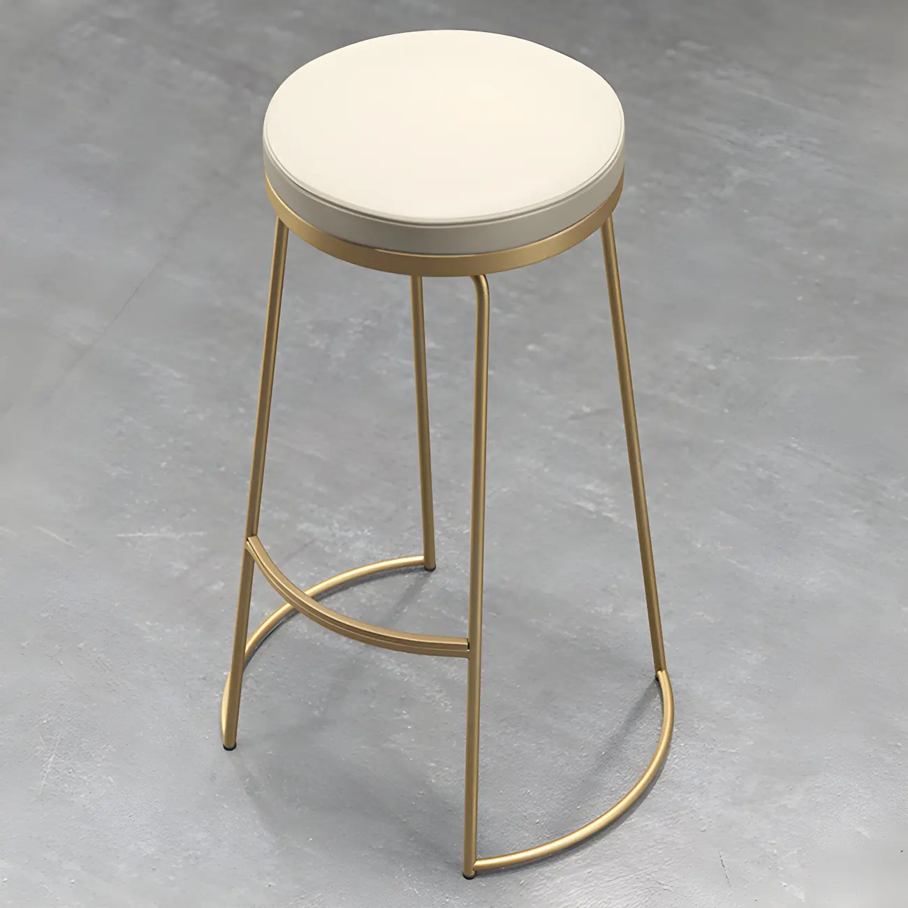 Industrial Leather Seat Bar Stools with Metal Frame for Kitchen Image - 8 | homeyfad