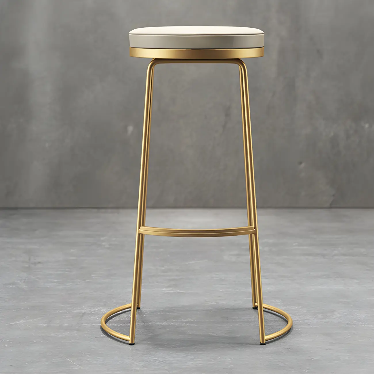 Industrial Leather Seat Bar Stools with Metal Frame for Kitchen Image - 11 | homeyfad