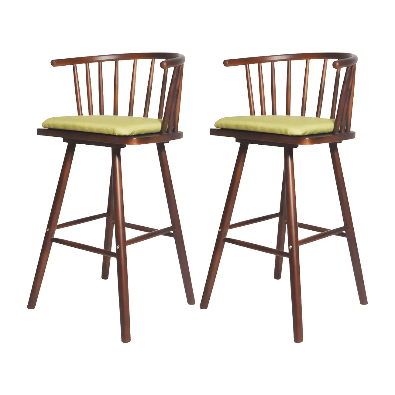 Traditional Wooden Low Back Bar Stool with Cushioned Seat Image - 23 | homeyfad