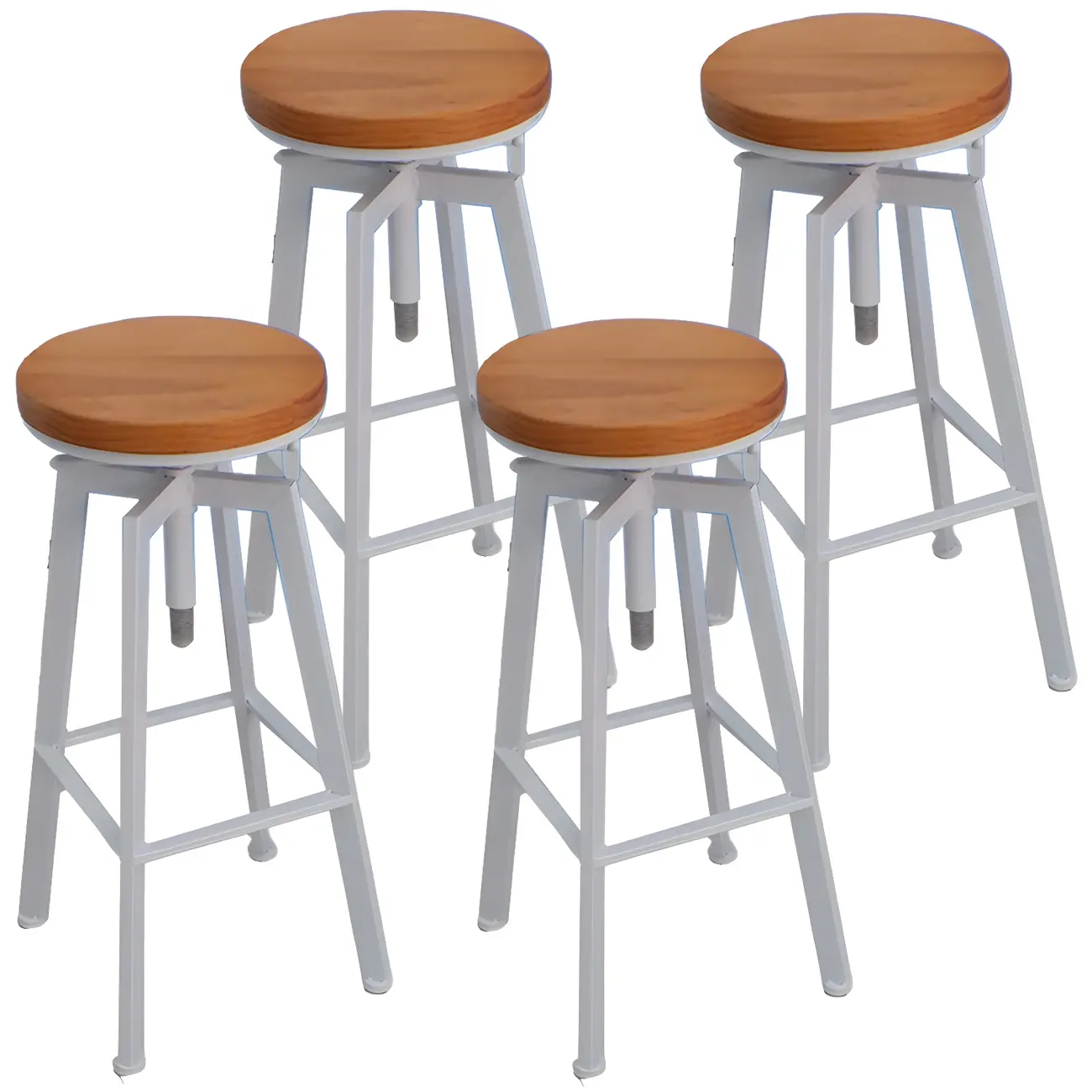 Industrial Metal Backless Counter Height Bar Stool Image - 2 | homeyfad