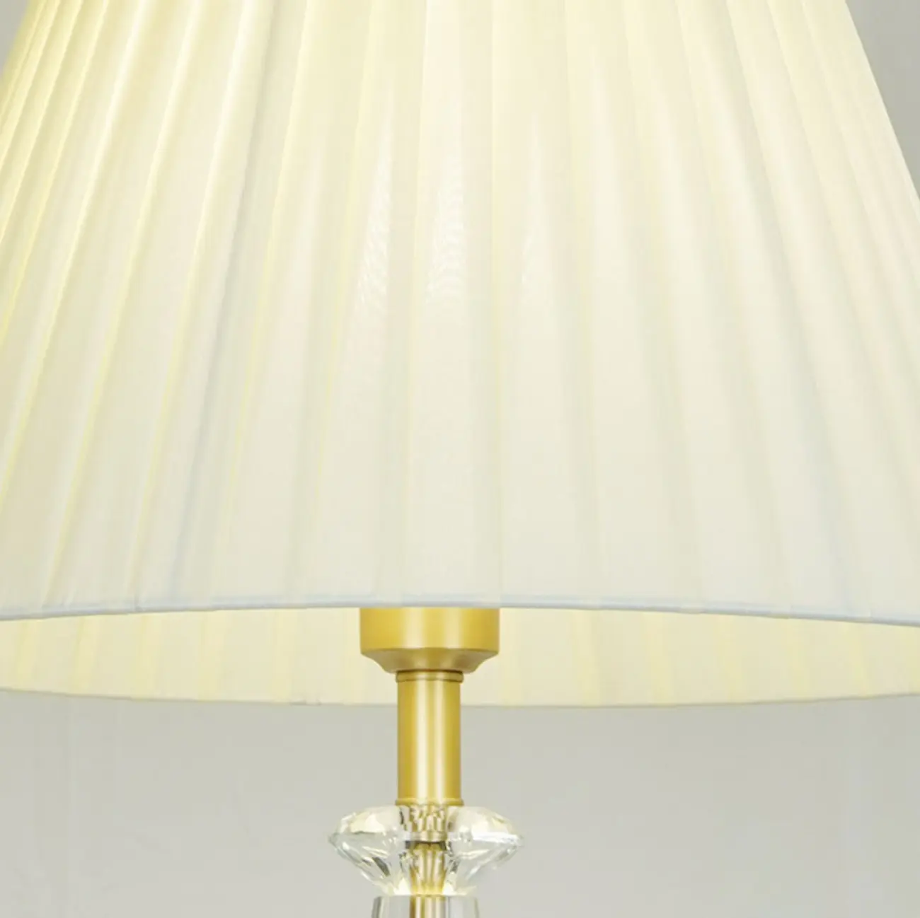 Modern White Floor Lamp with Shelf and Crystal for Living Room Image - 12 | homeyfad