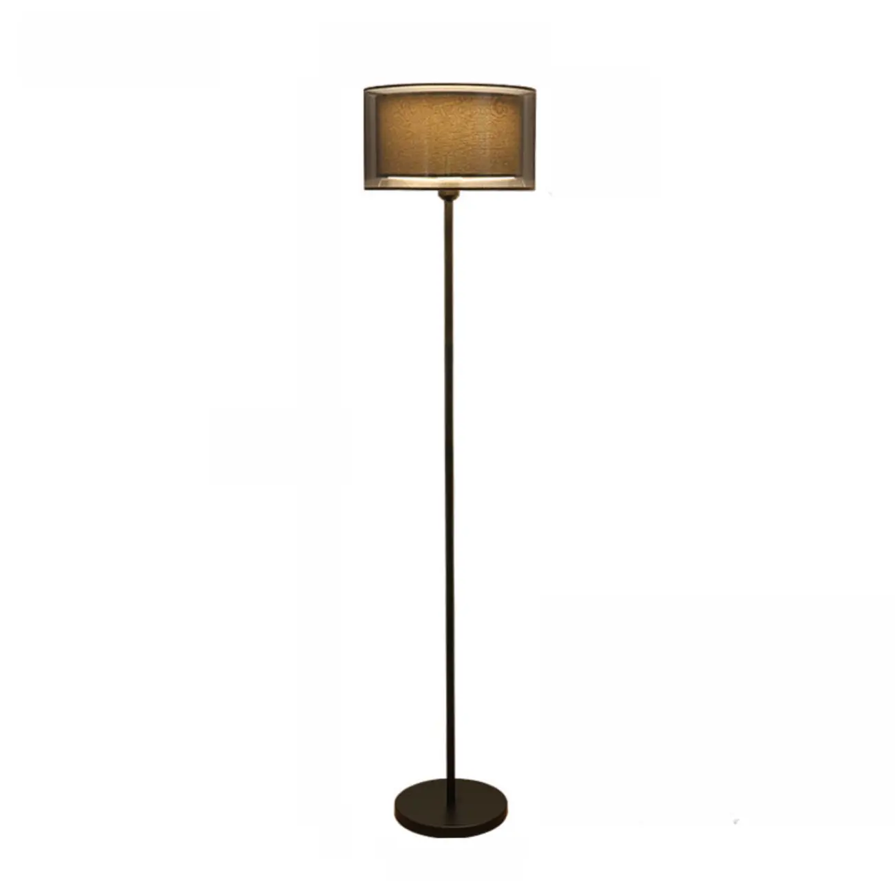 Modern Floor Lamp with Duble Drum Shade for Living Room Image - 2 | homeyfad