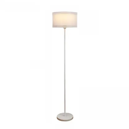 Modern Floor Lamp with Duble Drum Shade for Living Room Image - 3