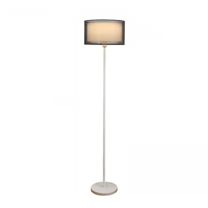 Modern Floor Lamp with Duble Drum Shade for Living Room Image - 5