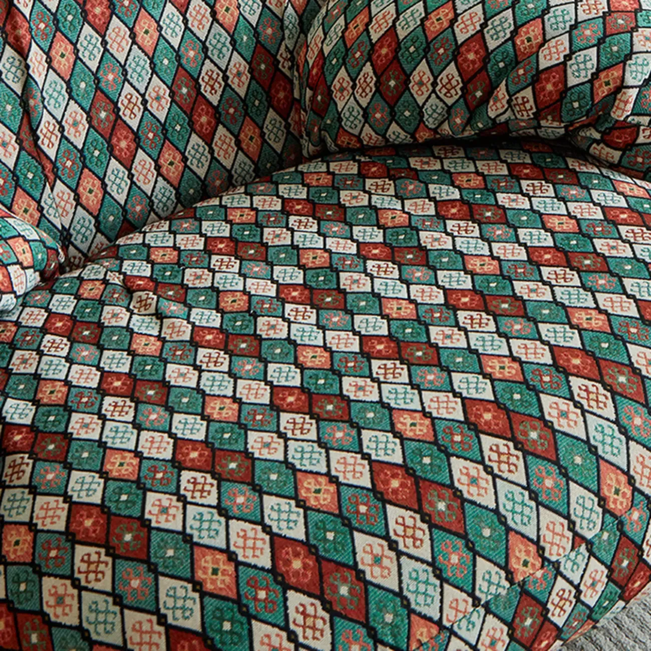 Upholstered Round Arm Rocking Chair with Optional Ottoman Image - 10