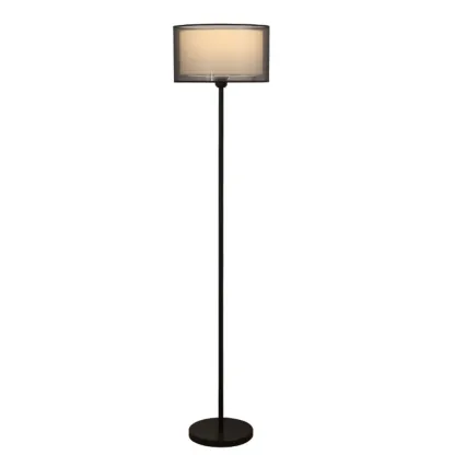 Modern Floor Lamp with Duble Drum Shade for Living Room Image - 8