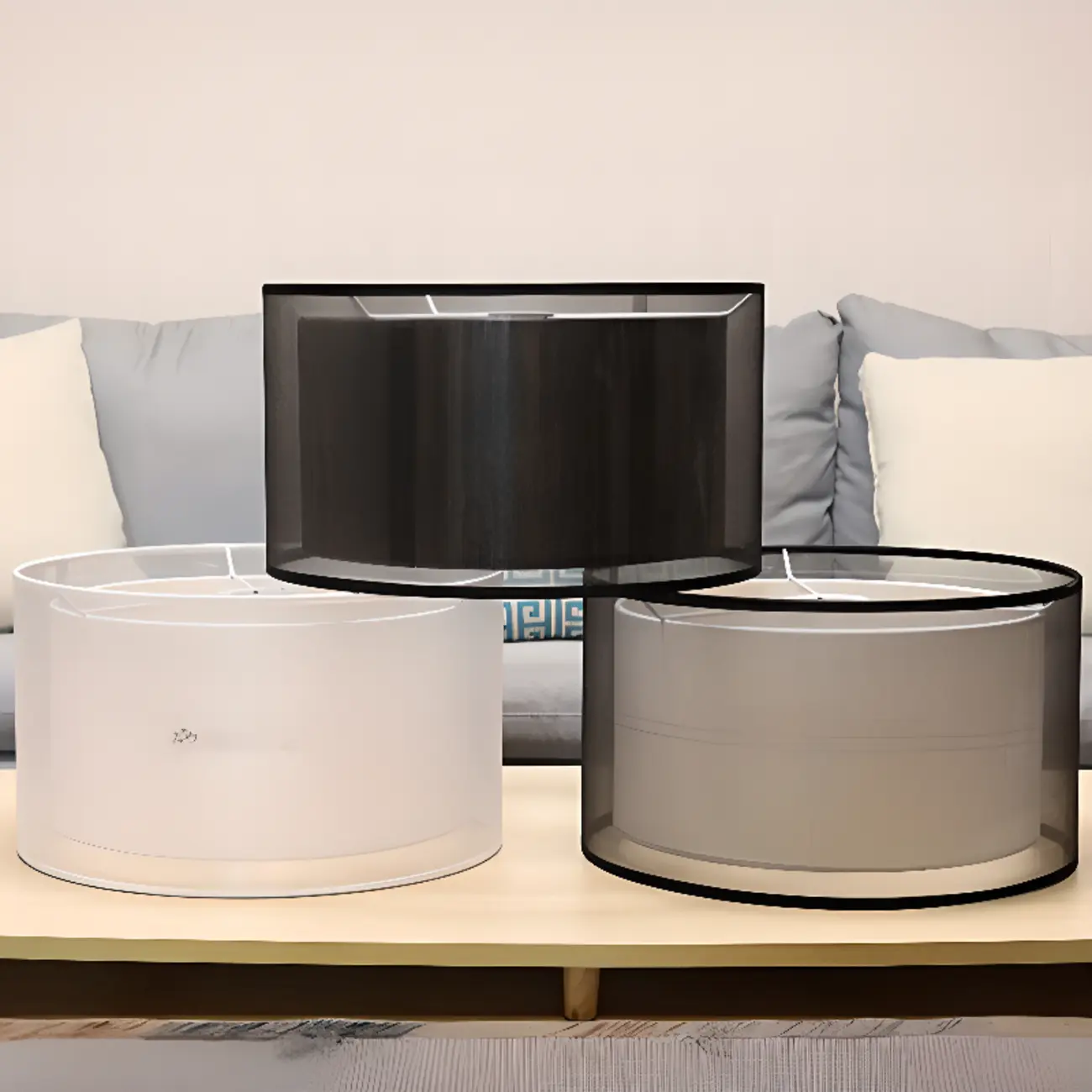 Modern Floor Lamp with Duble Drum Shade for Living Room Image - 13 | homeyfad