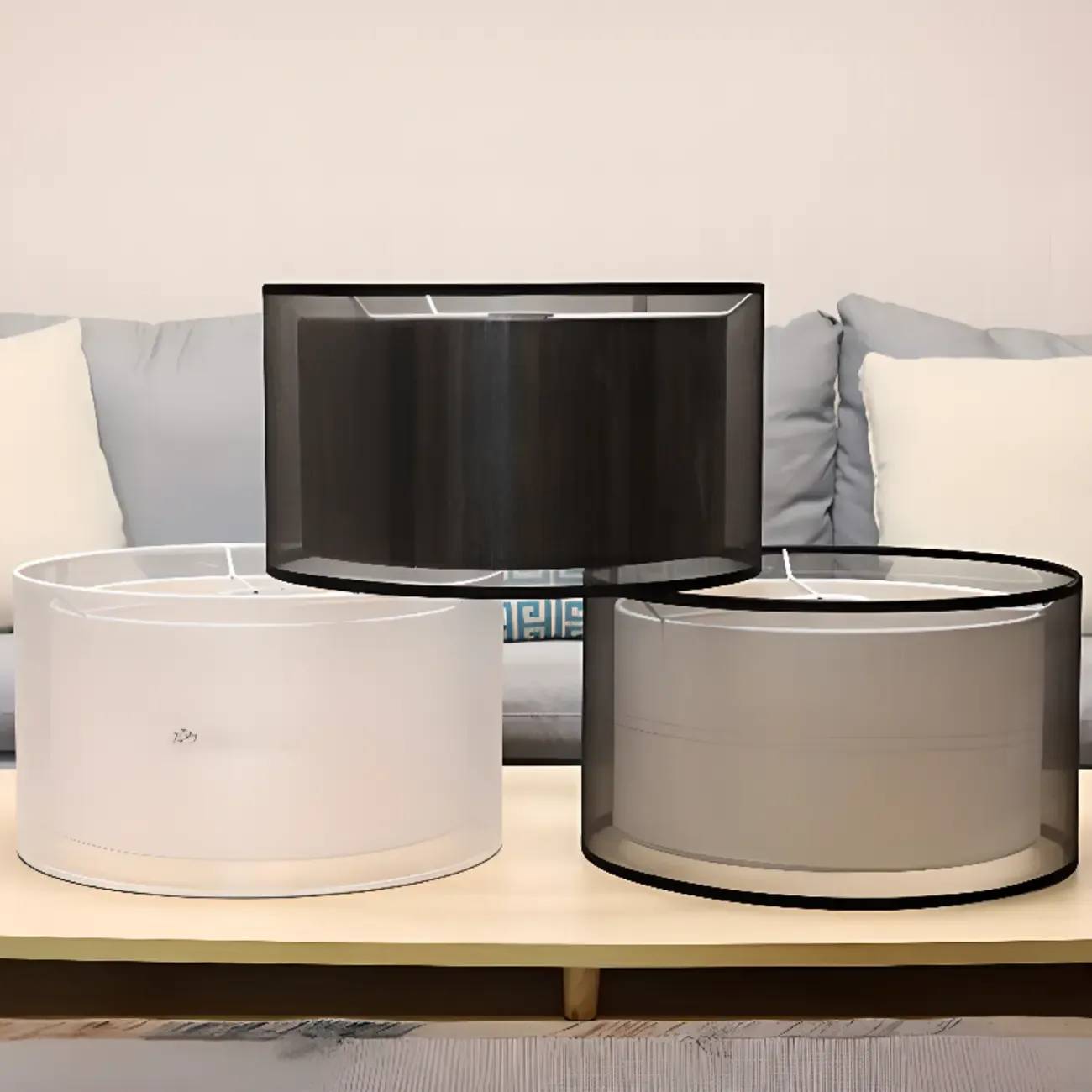 Modern Floor Lamp with Duble Drum Shade for Living Room Image - 13