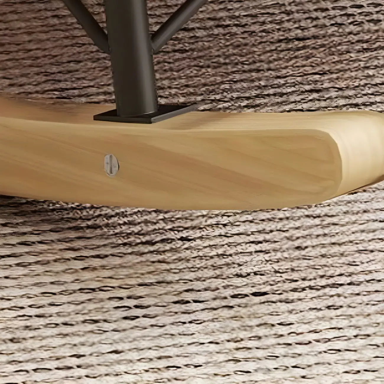 Modern Flannel Upholstered Rocking Chair with Ottoman Image - 6 | homeyfad