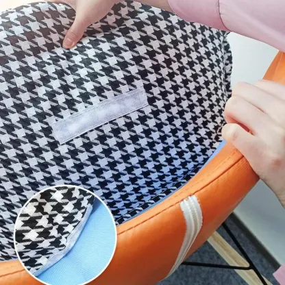 Faux Leather Wingback Rocking Chair with Removable Cushions Image - 10