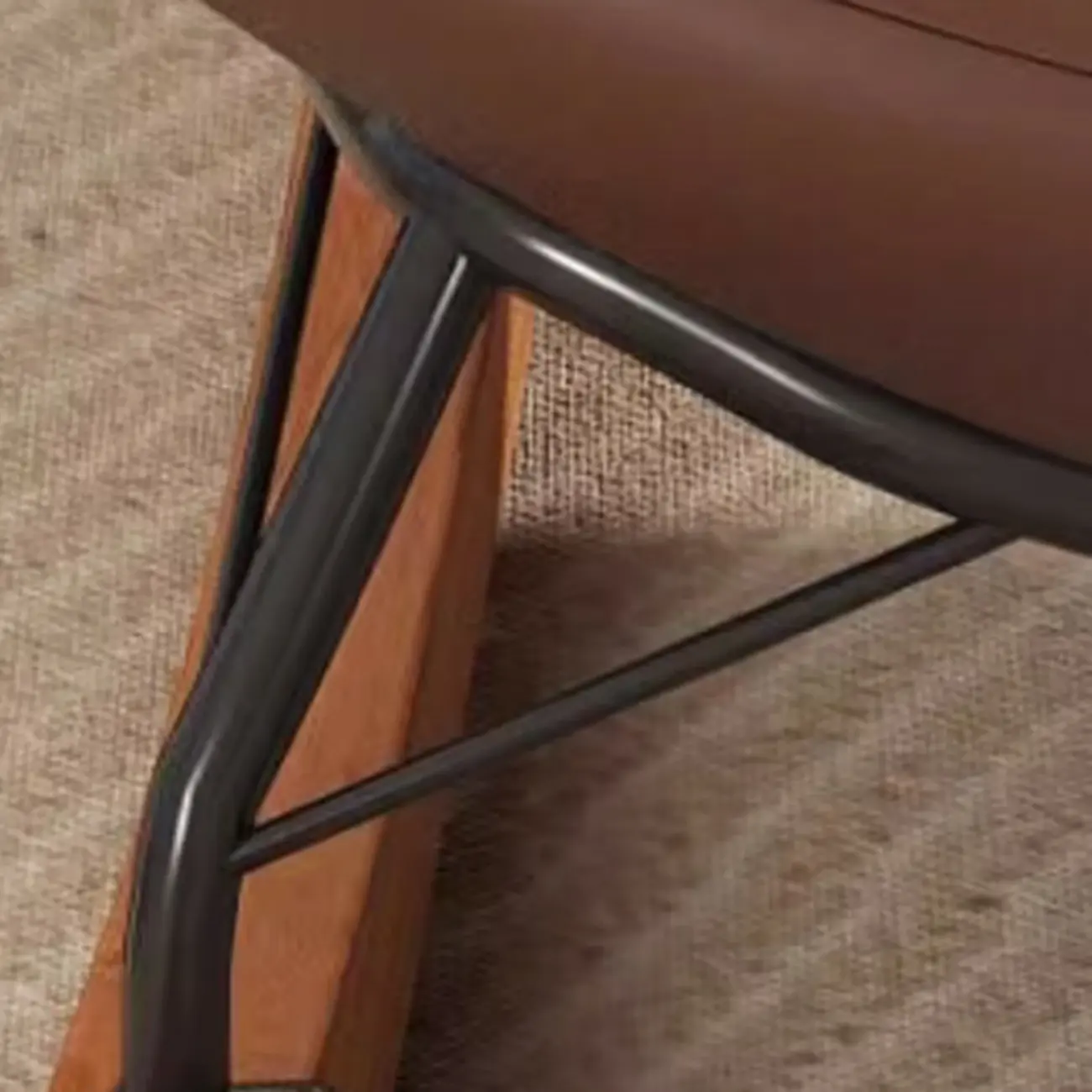 Ergonomic Rounded Upholstered Rocking Chair for Living Room Image - 12 | homeyfad