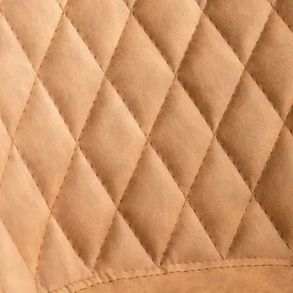 Retro Wooden Upholstered Bucket Bar Stools with Backrest Image - 9