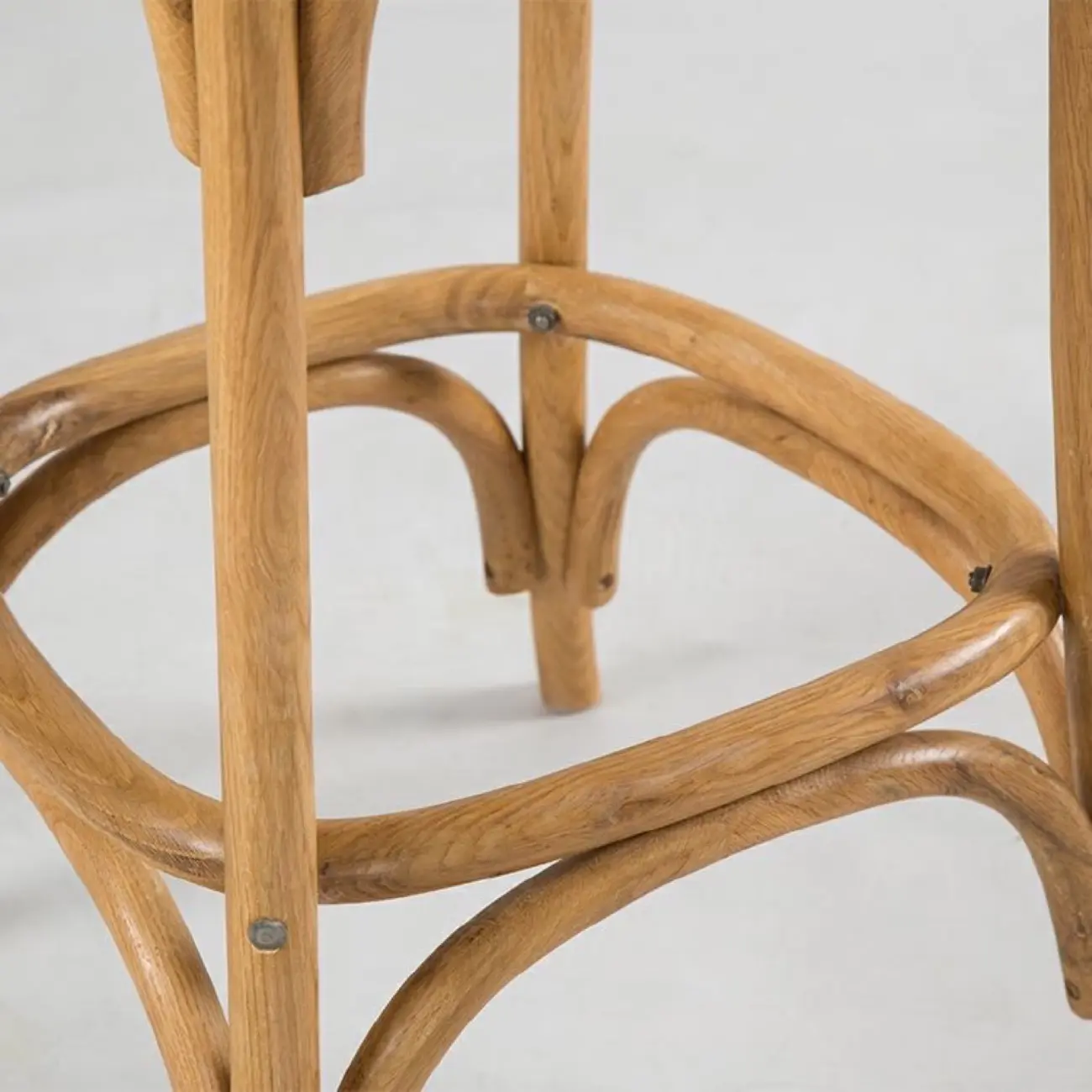 Rustic Wooden X Back Bar Stool with Footrest for Home Decor Image - 6 | homeyfad