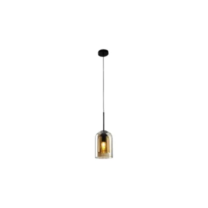 Modern Double Glass Bell-Shaped Pendant Lamp for Living Room Image - 6
