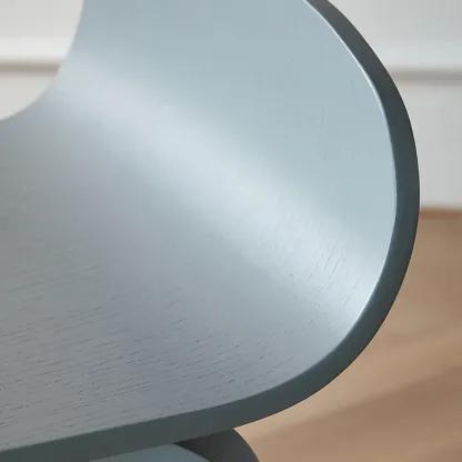 Minimalist Wooden Bar Stools with Footrest for Kitchen Image - 7